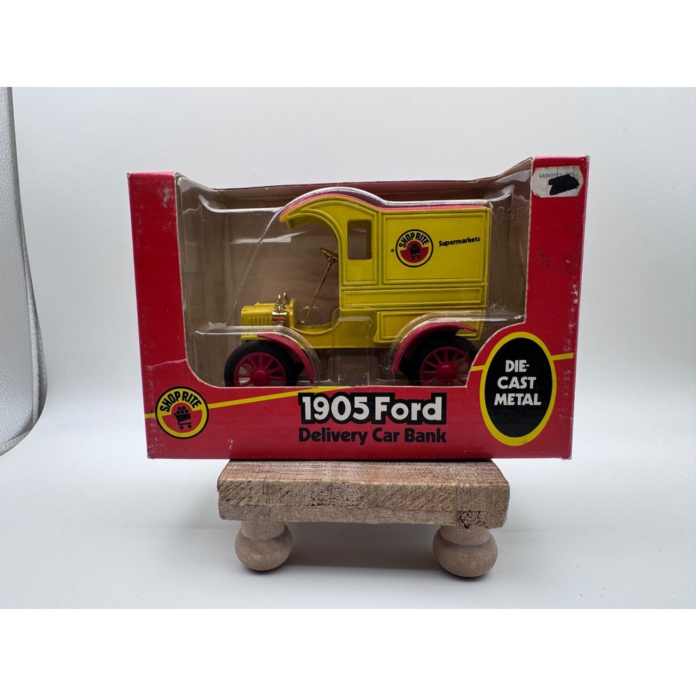 Ertl 1905 Ford Delivery Car Bank ShopRite Supermarkets Die-Cast Metal 1/25 9711